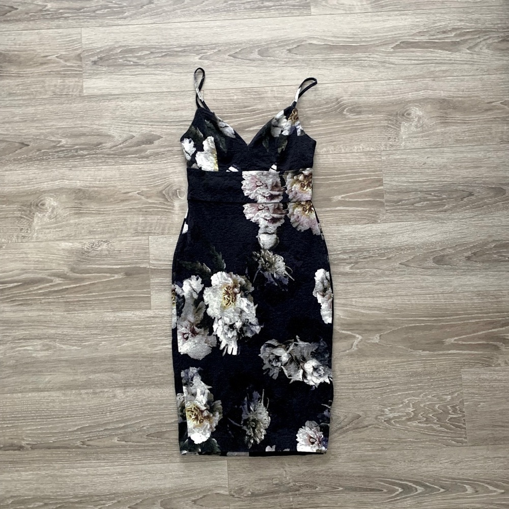 Dynamite Navy Floral Dress